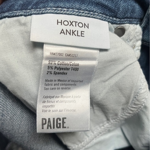 Paige Hoxton Ankle Skinny Blue Denim Jeans Sz 25 - Picture 6 of 10